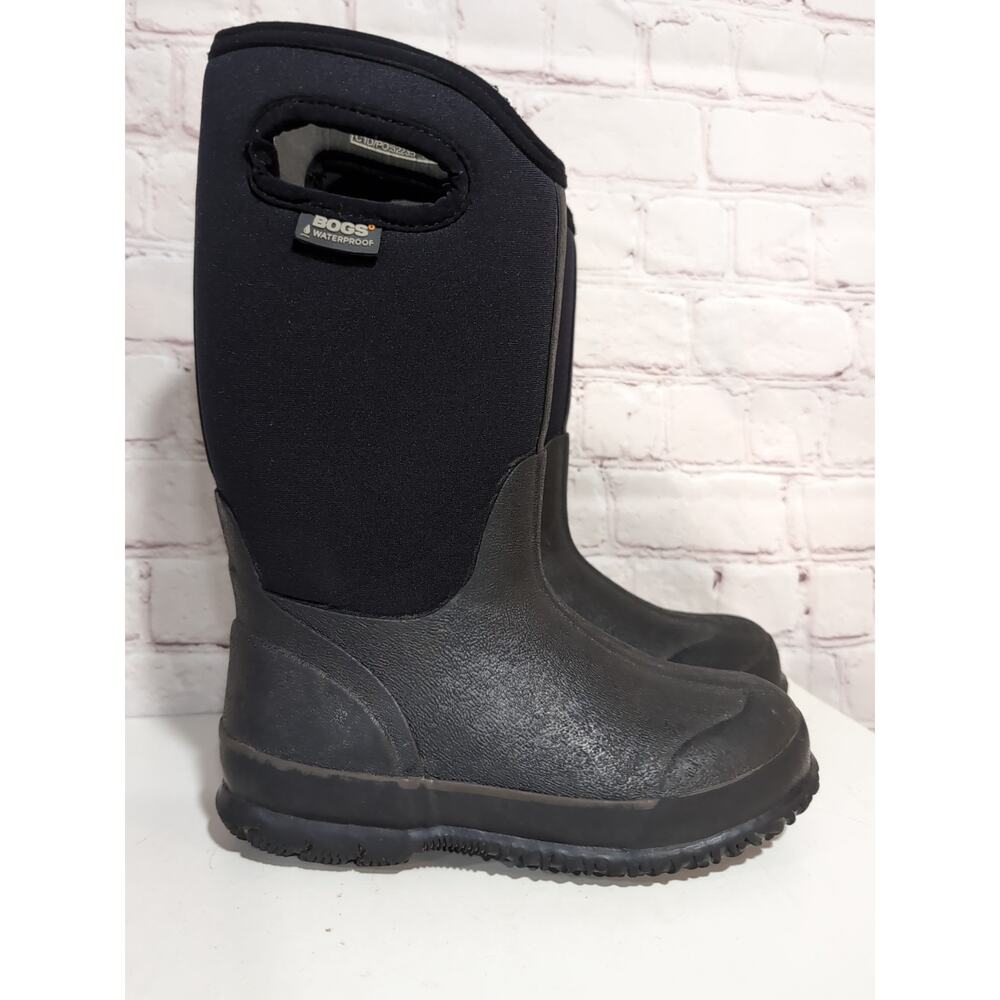 Bogs Classic High Boots Youth Boys 2 Black Rain Winter Waterproof Insulated Snow - Picture 2 of 11
